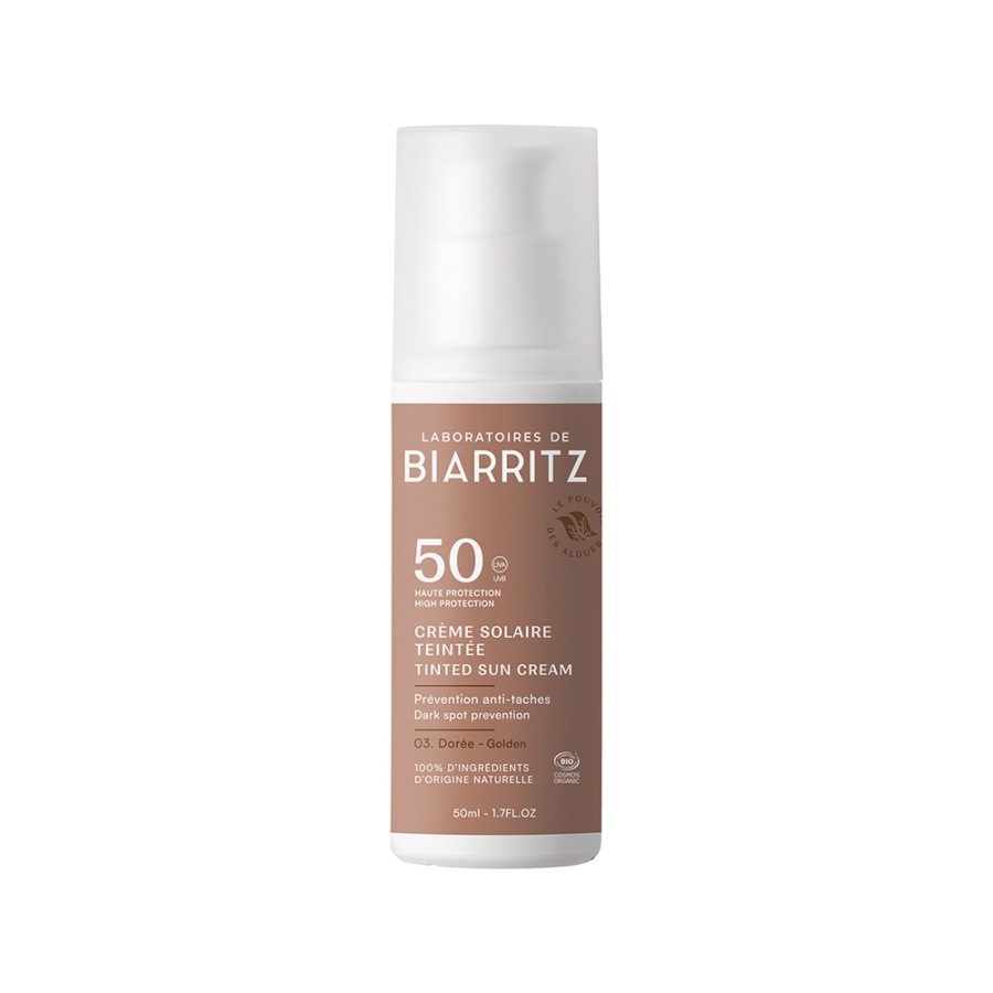 SPF 50 Crema Solare Viso Colorata "Doré"