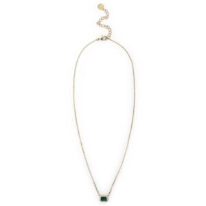 Anastasia - Collana Oro con zircone rettangolare. Chiusura regolabile.