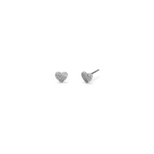 Alice - Orecchini a lobo Cuore Argento Bianco