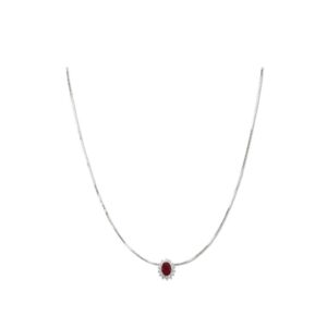 Kate - Collana Argento Rosso