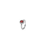 Kate - Anello Argento Rosso 16 REGOLABILE