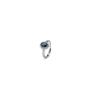 Kate - Anello Argento Blu 16 REGOLABILE